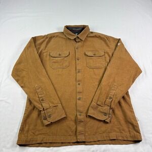 Kuhl Shirt Mens Medium Brown Dillingr Flannel Button Up Outdoor Casual Trail